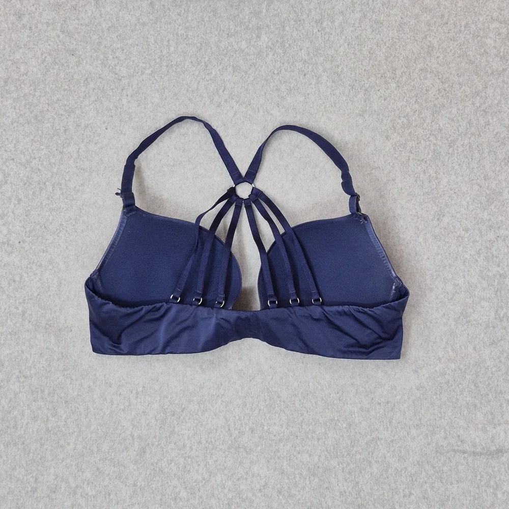 Victoria's Secret Women Bra 33C Navy Very Sexy Push Up Underwired Front Closure